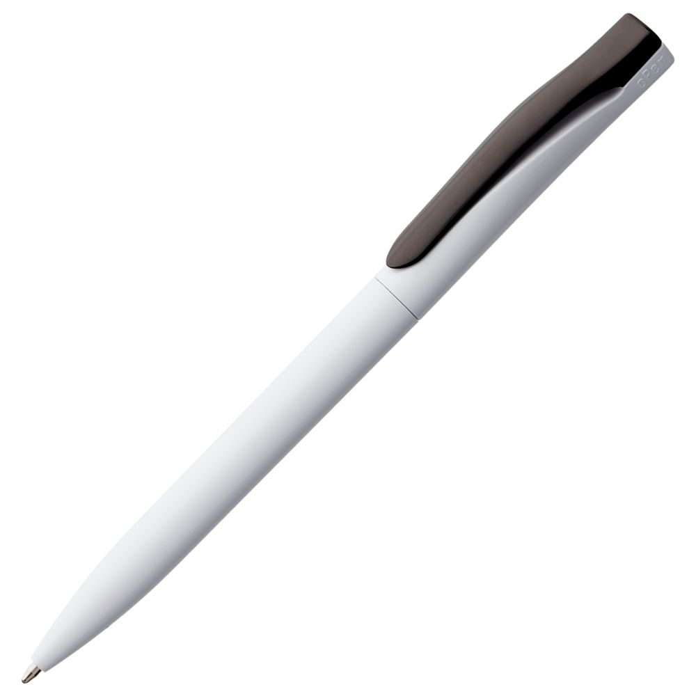 Ручка шариковая Pin, белая с черным заказать в Москве