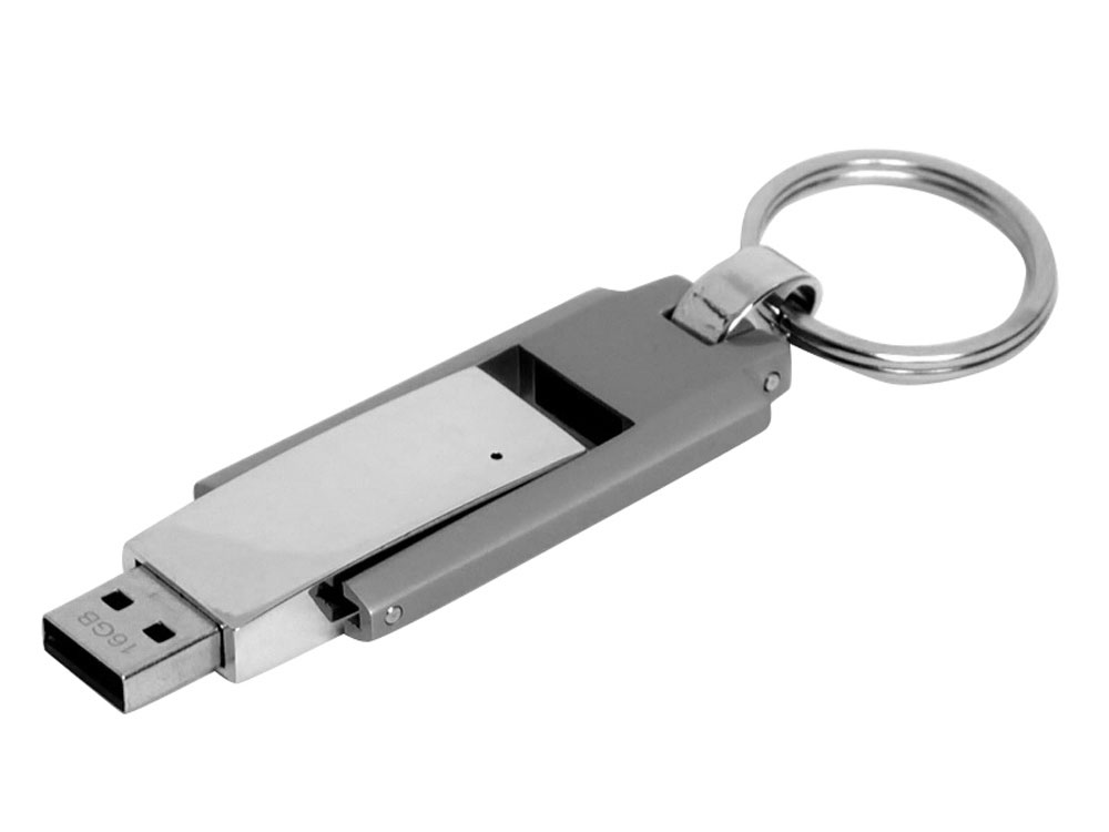 USB 2.0- флешка на 8 Гб в виде массивного брелока заказать под нанесение логотипа