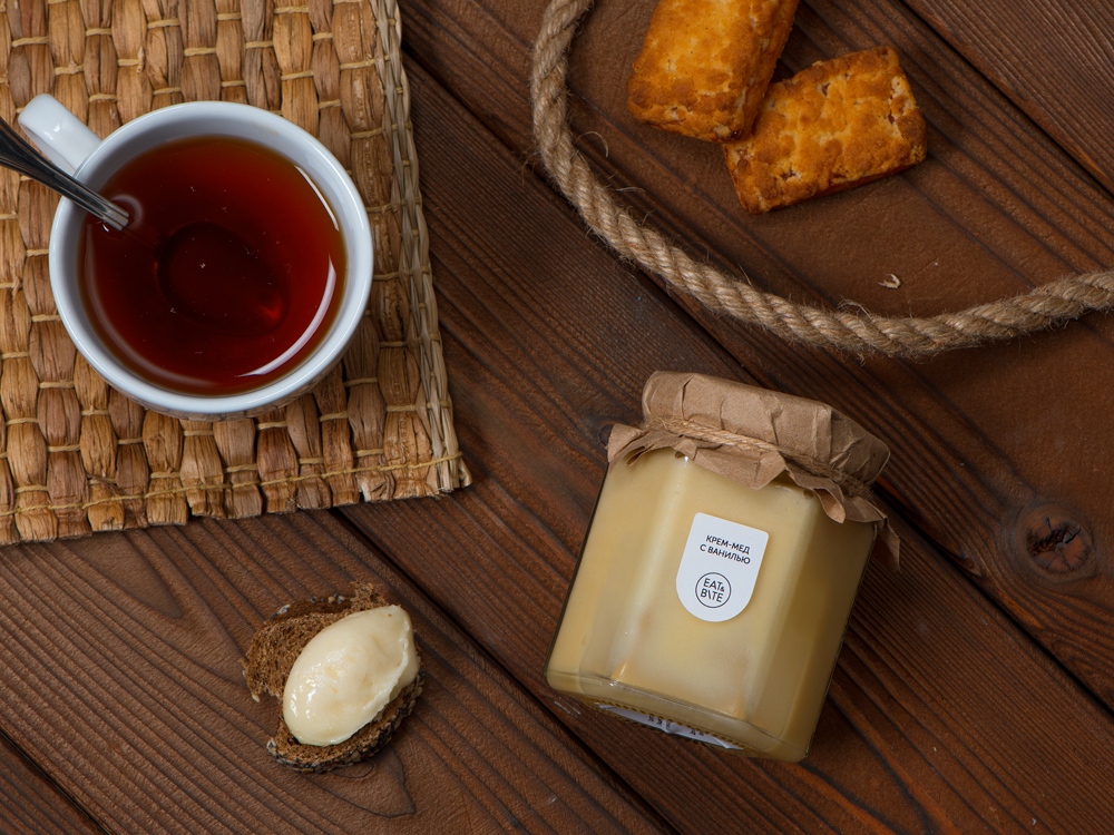 Крем-мёд с ванилью заказать под нанесение логотипа