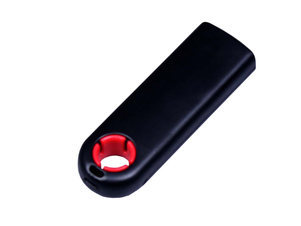 USB 2.0- флешка промо на 4 Гб прямоугольной формы, выдвижной механизм заказать под нанесение логотипа