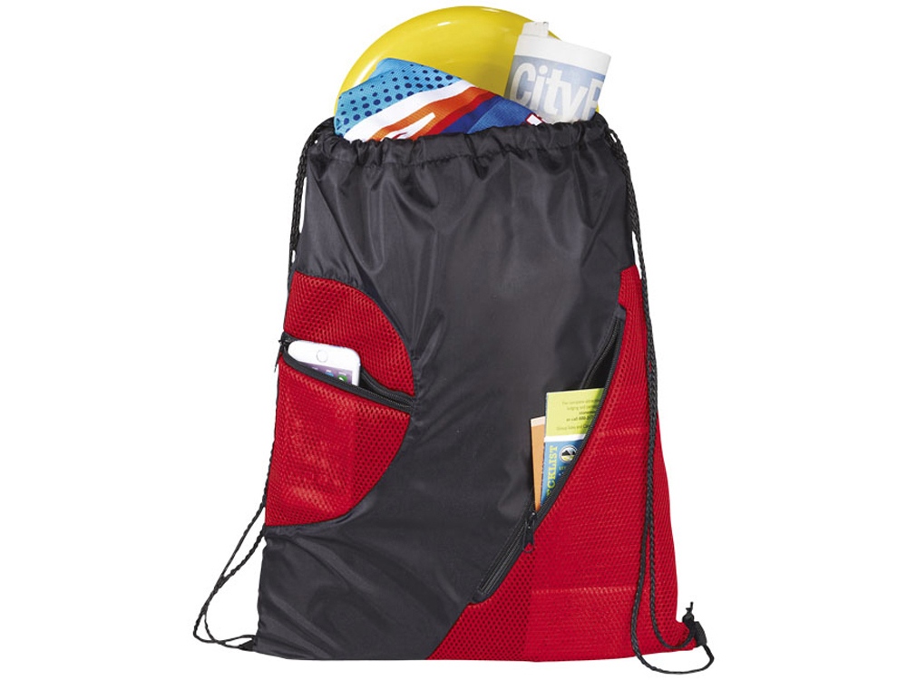 Спортивный рюкзак из сетки на молнии на заказ с логотипом компании