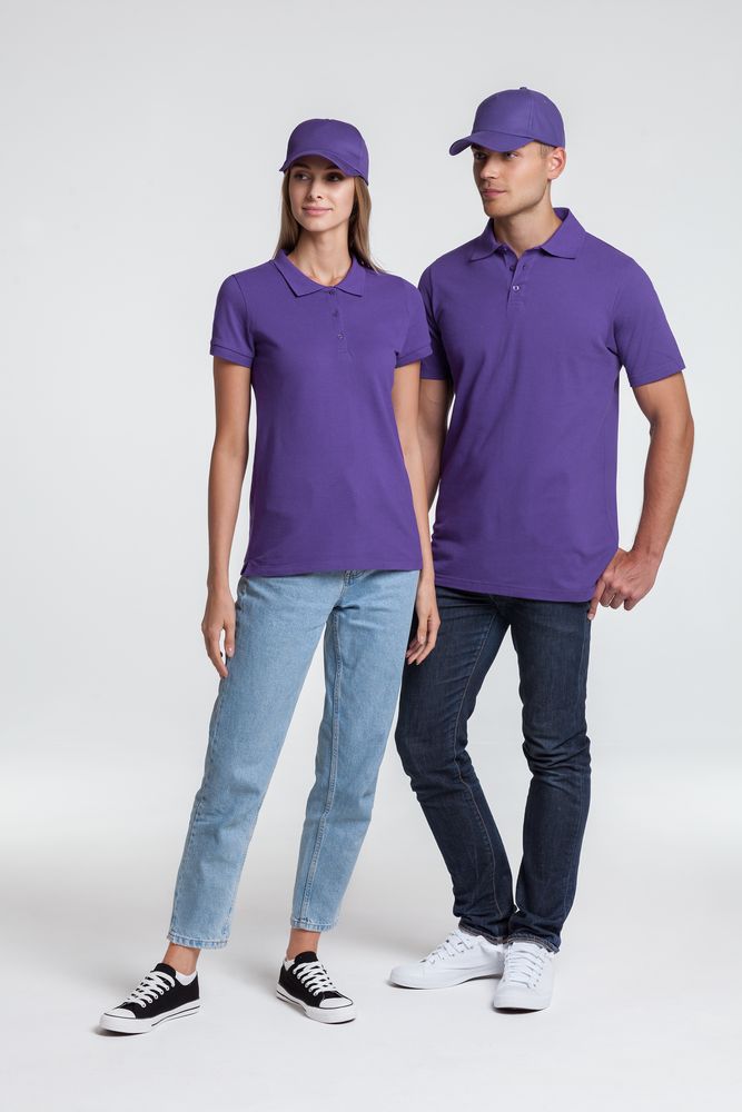 Рубашка поло мужская Virma light, фиолетовая, размер S оптом под нанесение