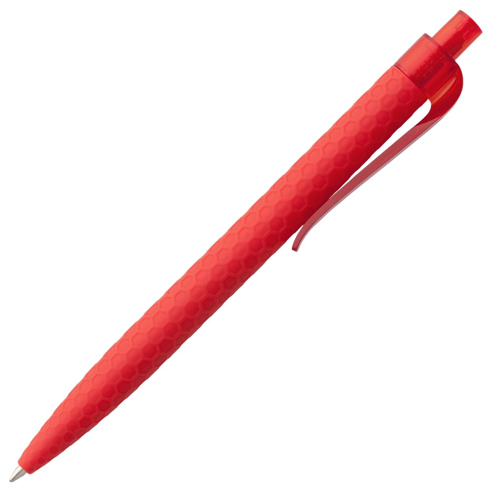 Ручка шариковая Prodir QS04 PRT Honey Soft Touch, красная с нанесением логотипа в Москве