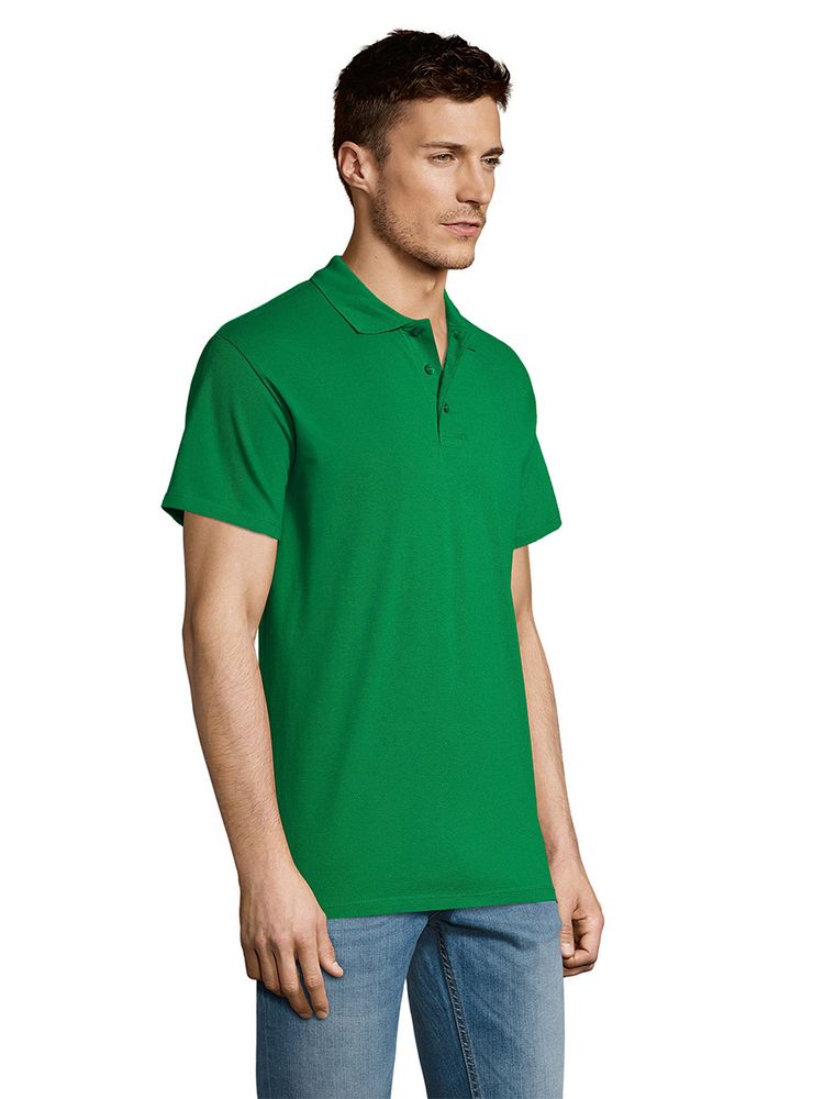 Рубашка поло мужская Summer 170 ярко-зеленая, размер XS на заказ с логотипом компании