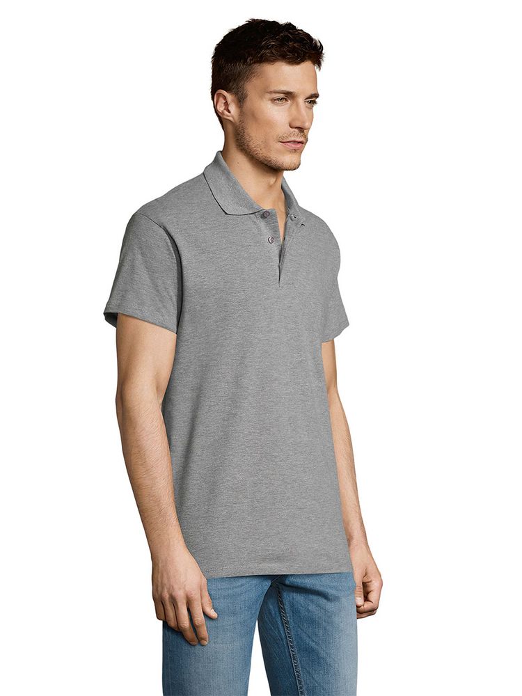 Рубашка поло мужская Summer 170 серый меланж, размер XS заказать в Москве