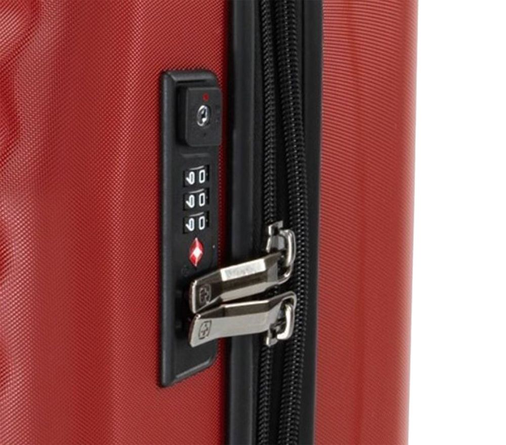 Чемодан для ручной клади Lumen S, красный на заказ с логотипом компании