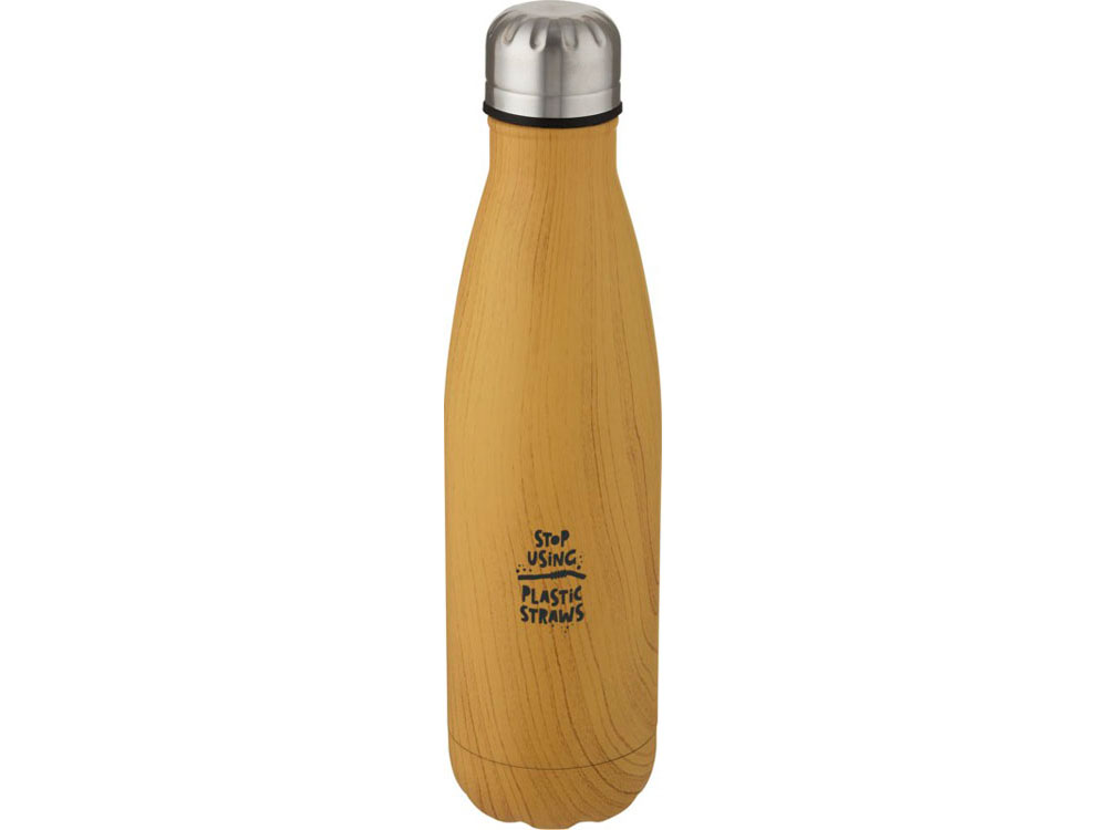 Бутылка «Cove» с вакуумной изоляцией и деревянным принтом на заказ с логотипом компании