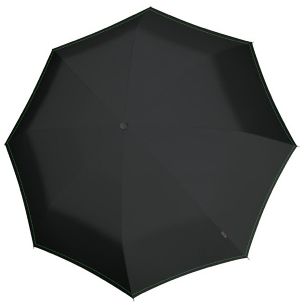 Зонт-трость U.900, черный с неоново-зеленым оптом под нанесение