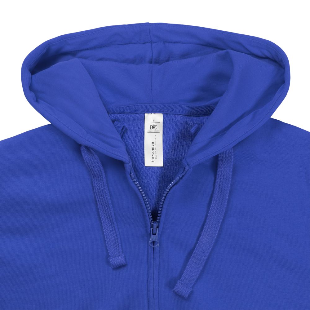 Толстовка женская Hooded Full Zip ярко-синяя, размер XS заказать под нанесение логотипа