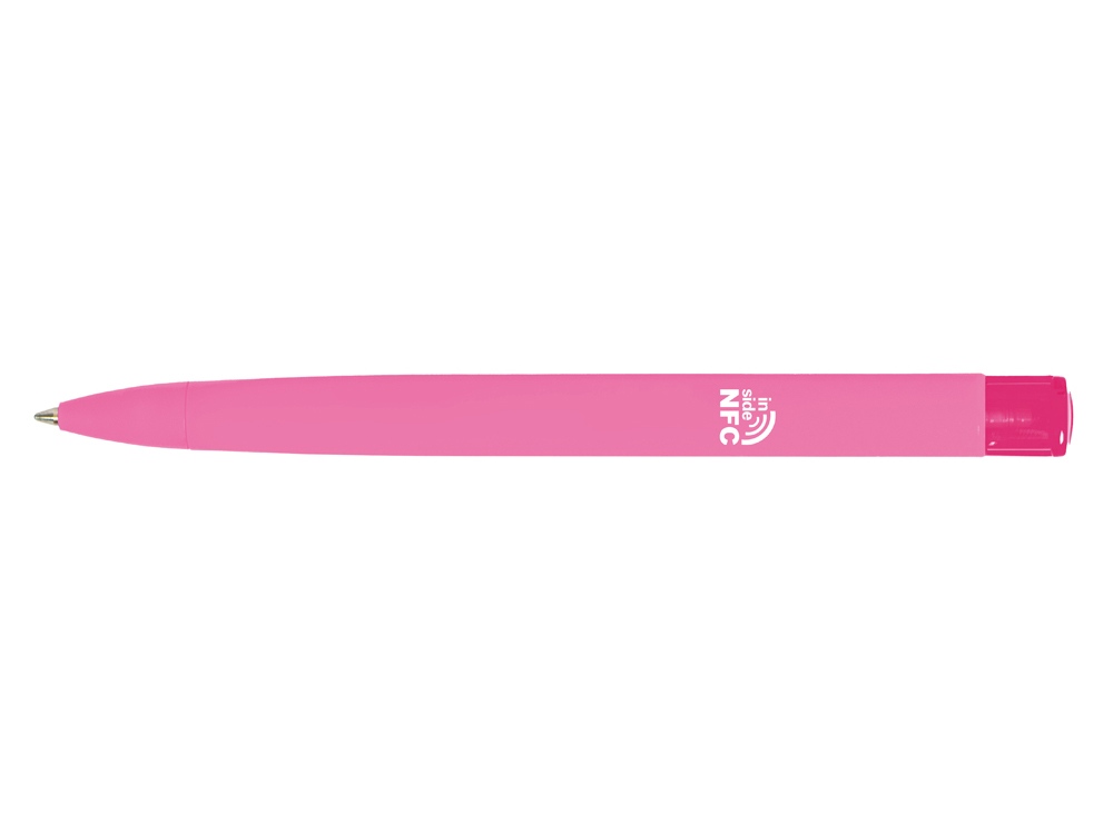 Ручка пластиковая шариковая трехгранная «Trinity K transparent Gum» soft-touch с чипом передачи информации NFC заказать под нанесение логотипа