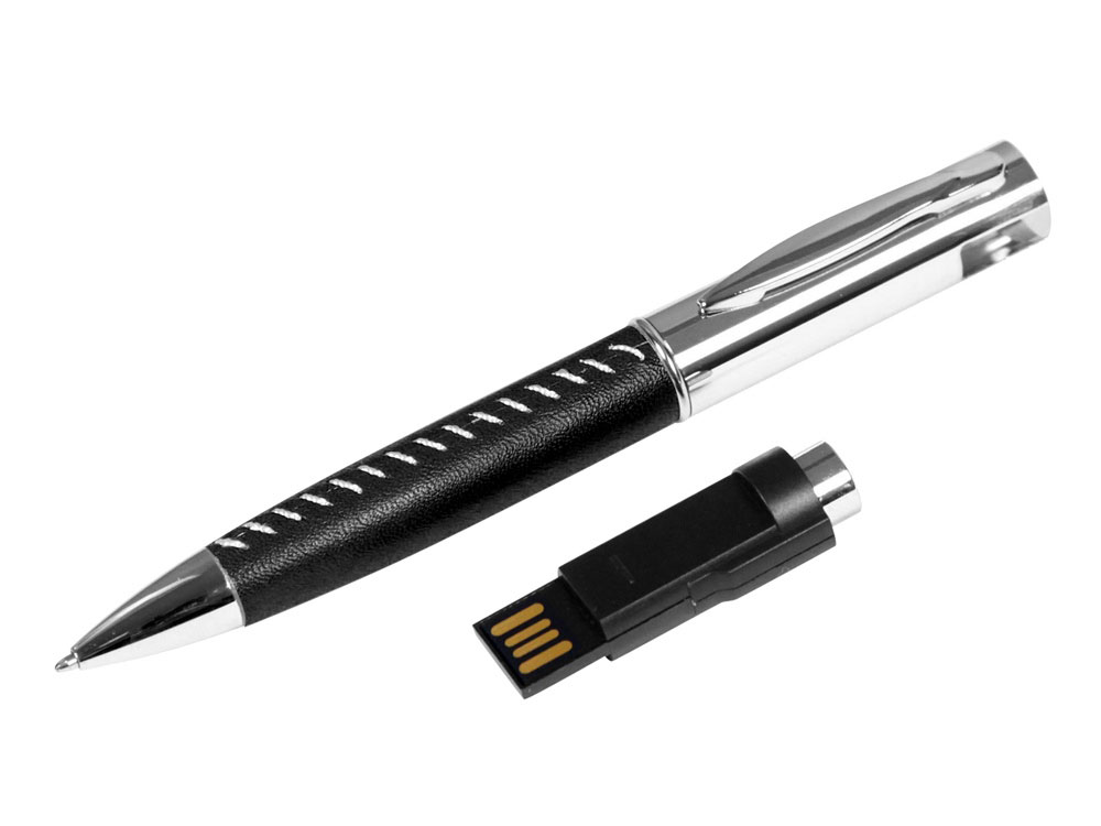USB 2.0- флешка на 8 Гб в виде ручки с мини чипом с нанесением логотипа в Москве