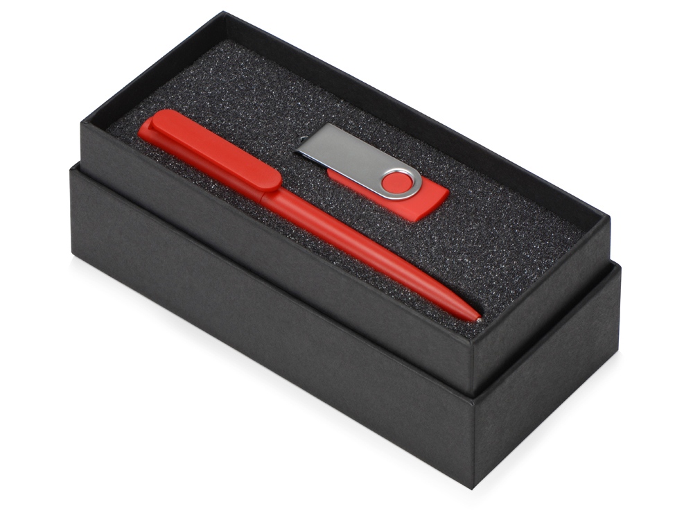 Подарочный набор Qumbo с ручкой и флешкой заказать под нанесение логотипа
