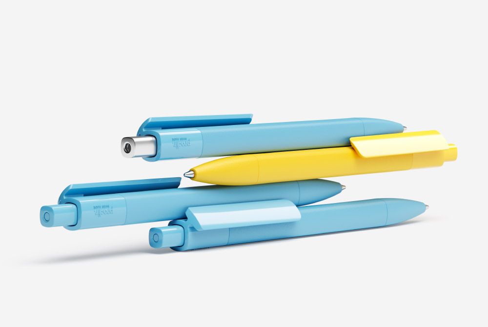 Ручка шариковая Prodir DS4 PMM-P, голубая заказать под нанесение логотипа