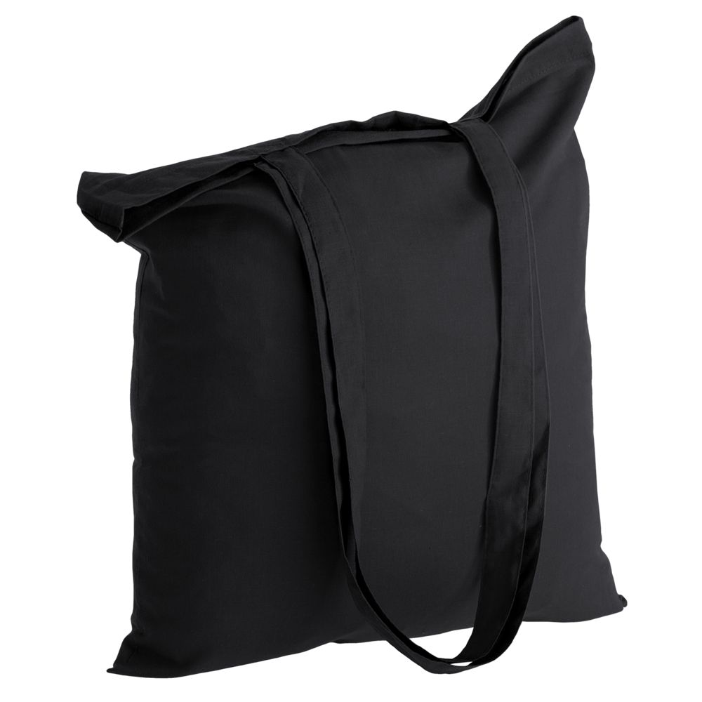 Холщовая сумка Basic 105, черная оптом под нанесение