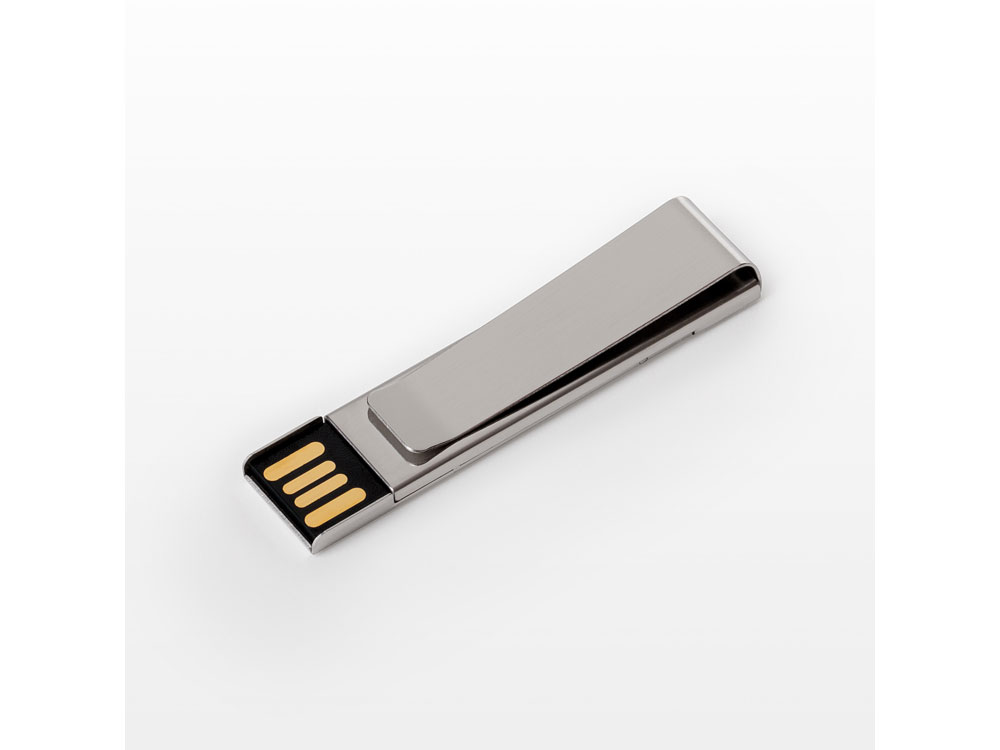 USB 2.0- флешка на 4 Гб «Зажим» оптом под нанесение