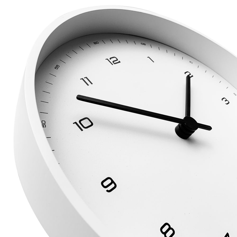 Часы настенные White, белые на заказ с логотипом компании