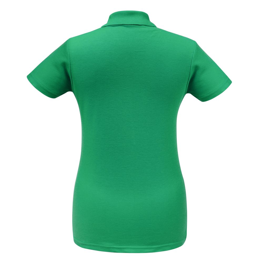 Рубашка поло женская ID.001 зеленая, размер XS на заказ с логотипом компании