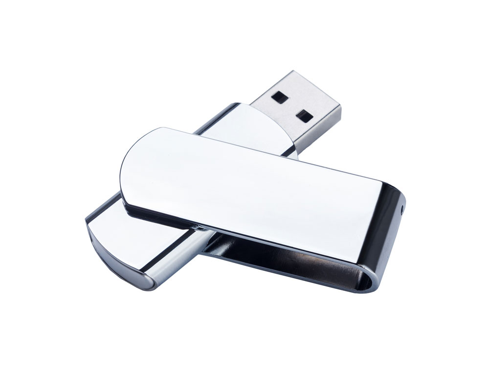 USB 2.0- флешка на 4 Гб глянцевая поворотная заказать в Москве