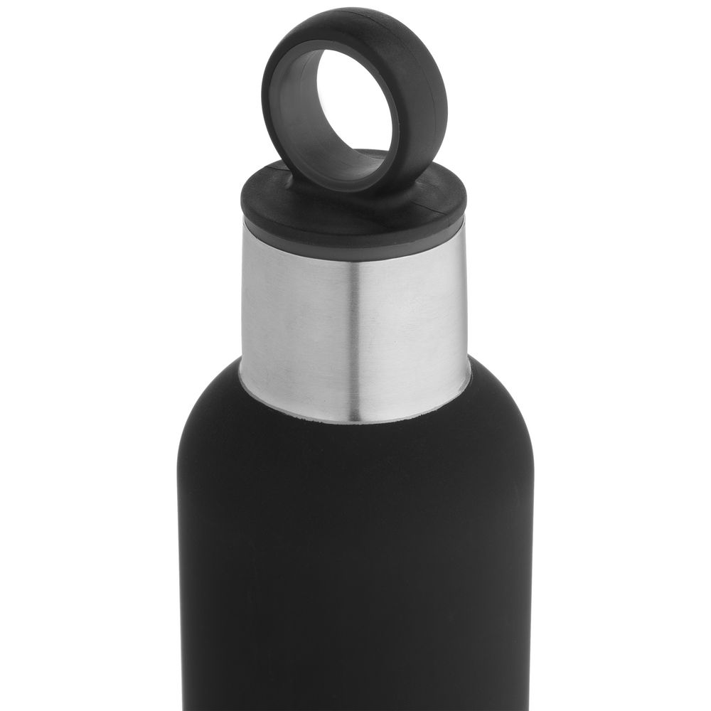Термобутылка Sherp, черная на заказ с логотипом компании