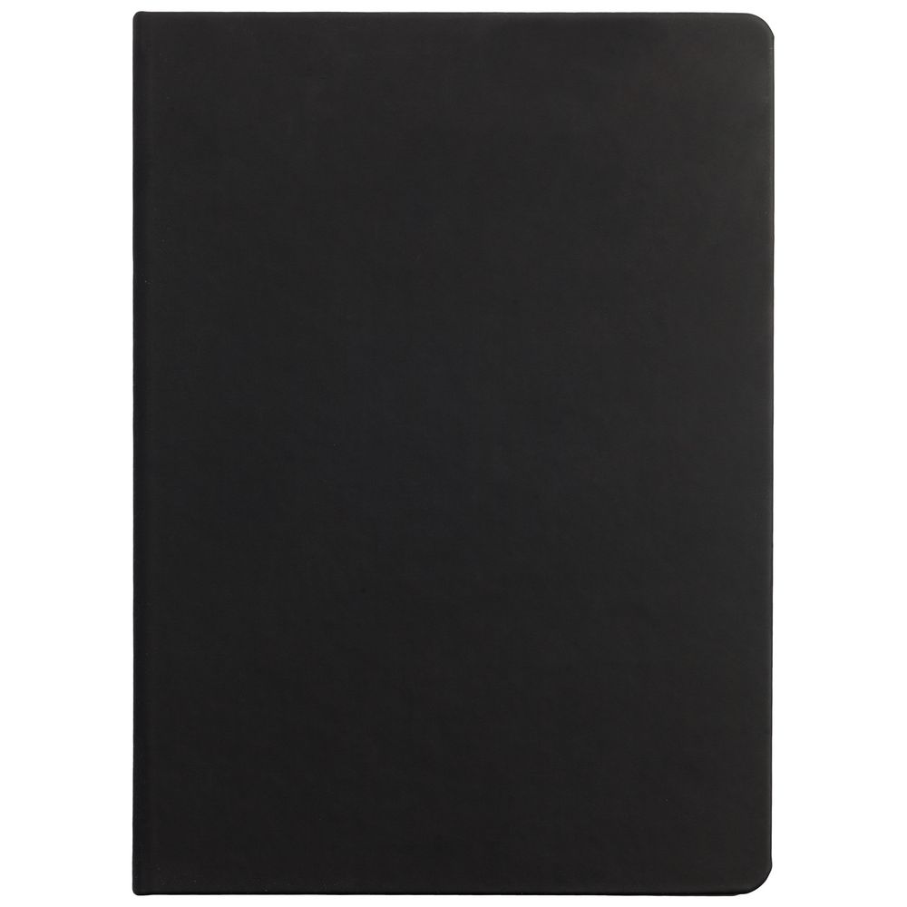 Ежедневник Shall, недатированный, черный на заказ с логотипом компании