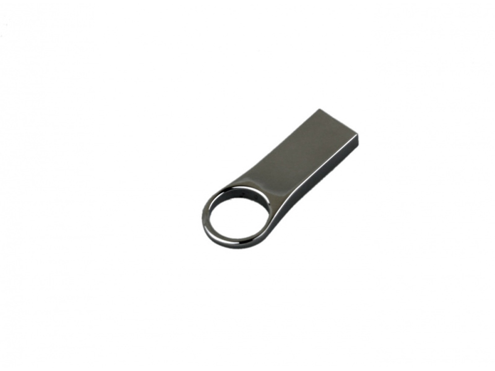 USB 2.0- флешка на 32 Гб с мини чипом, компактный дизайн с большим круглым отверстием заказать под нанесение логотипа