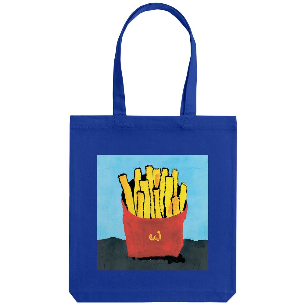 Холщовая сумка «Фри», ярко-синяя заказать под нанесение логотипа