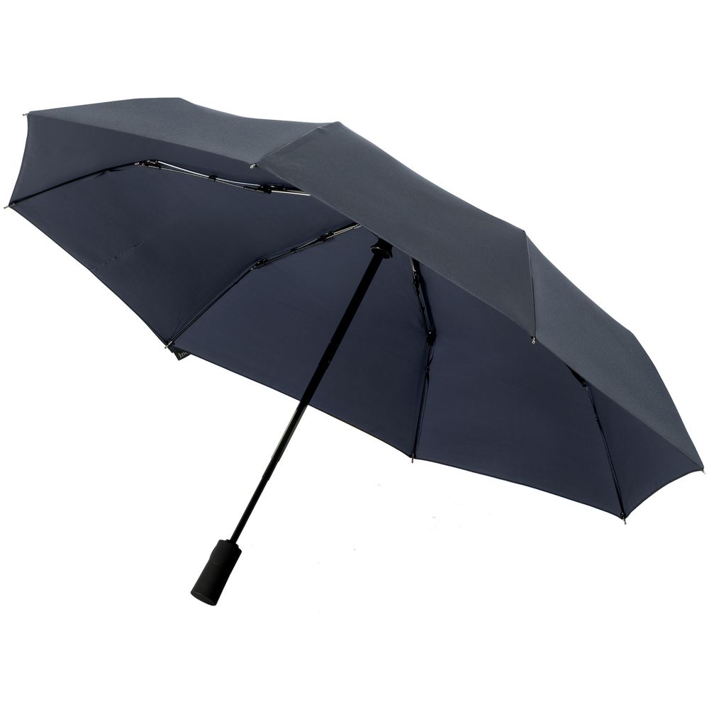 Складной зонт doubleDub, темно-синий оптом под нанесение