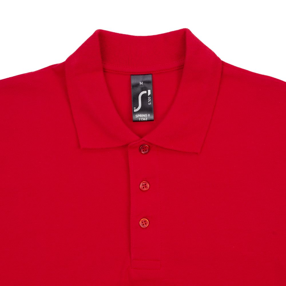 Рубашка поло мужская Spring 210 красная, размер S оптом под нанесение