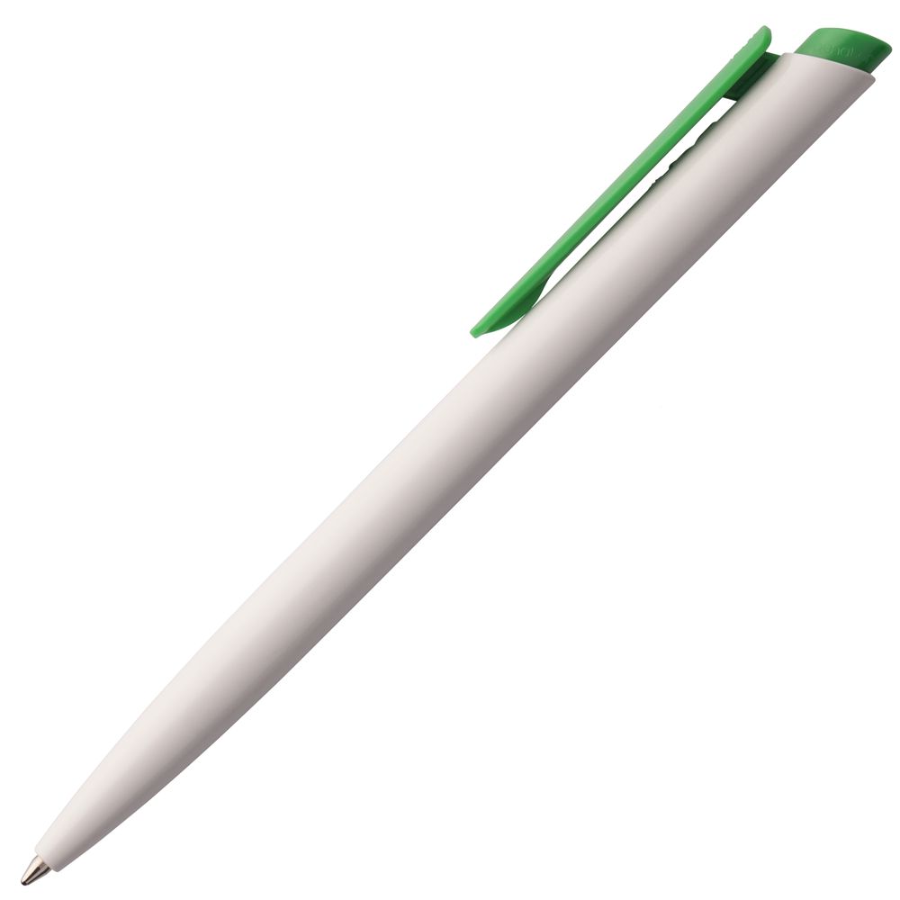 Ручка шариковая Senator Dart Polished, бело-зеленая заказать под нанесение логотипа