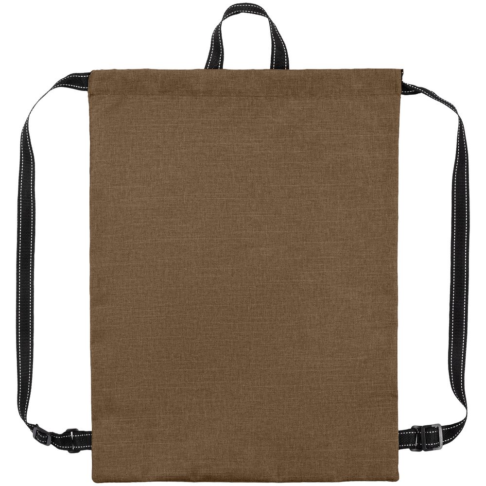 Рюкзак-мешок Melango, коричневый на заказ с логотипом компании