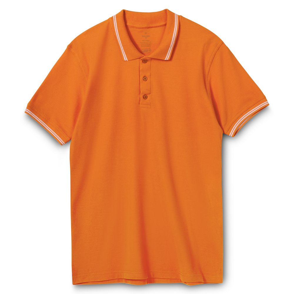 Рубашка поло Virma Stripes, оранжевая, размер S оптом под нанесение