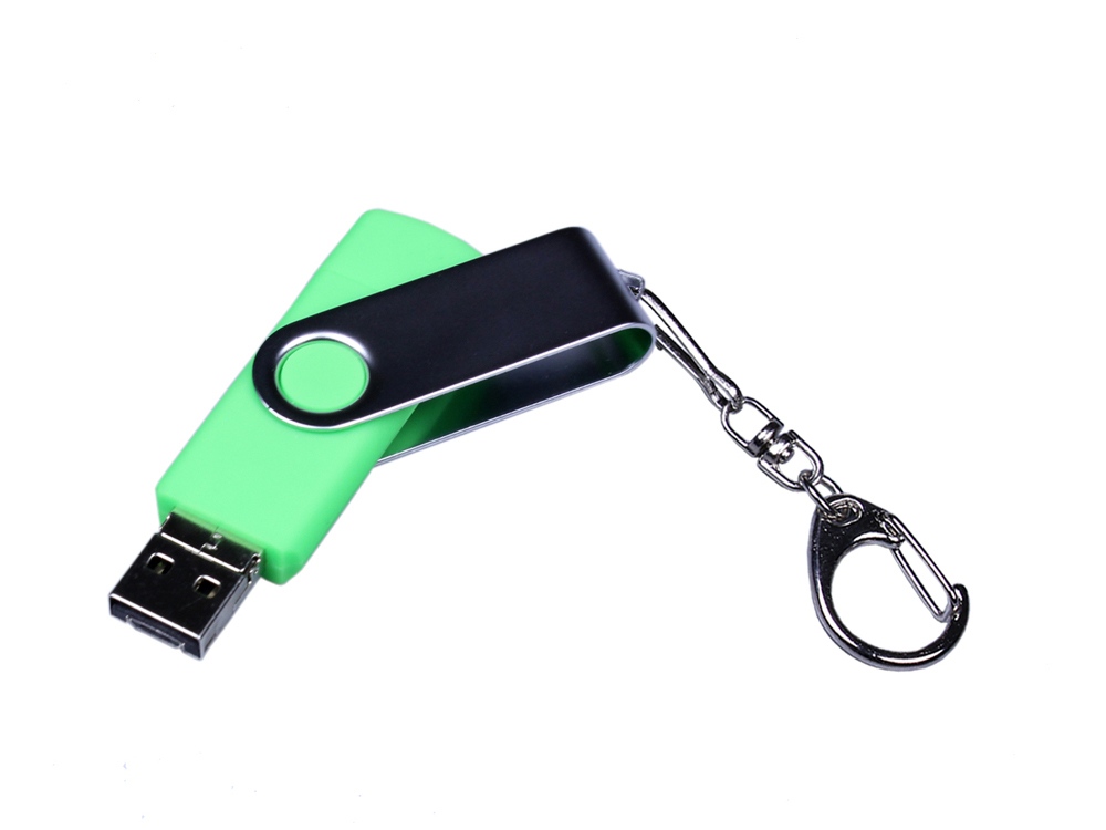 USB 2.0/micro USB/Type-C- флешка на 16 Гб c поворотным механизмом заказать под нанесение логотипа