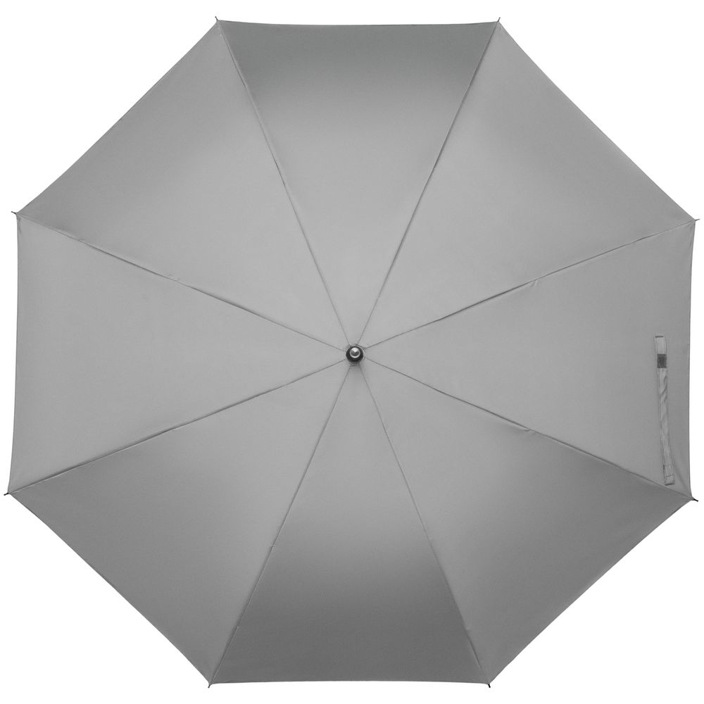 Зонт-трость Manifest со светоотражающим куполом, серый заказать под нанесение логотипа