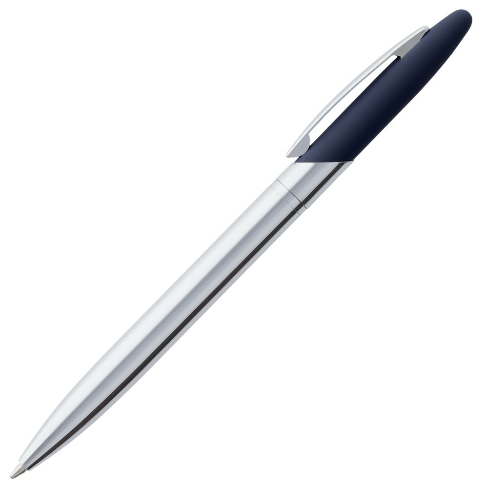 Ручка шариковая Dagger Soft Touch, синяя с нанесением логотипа в Москве