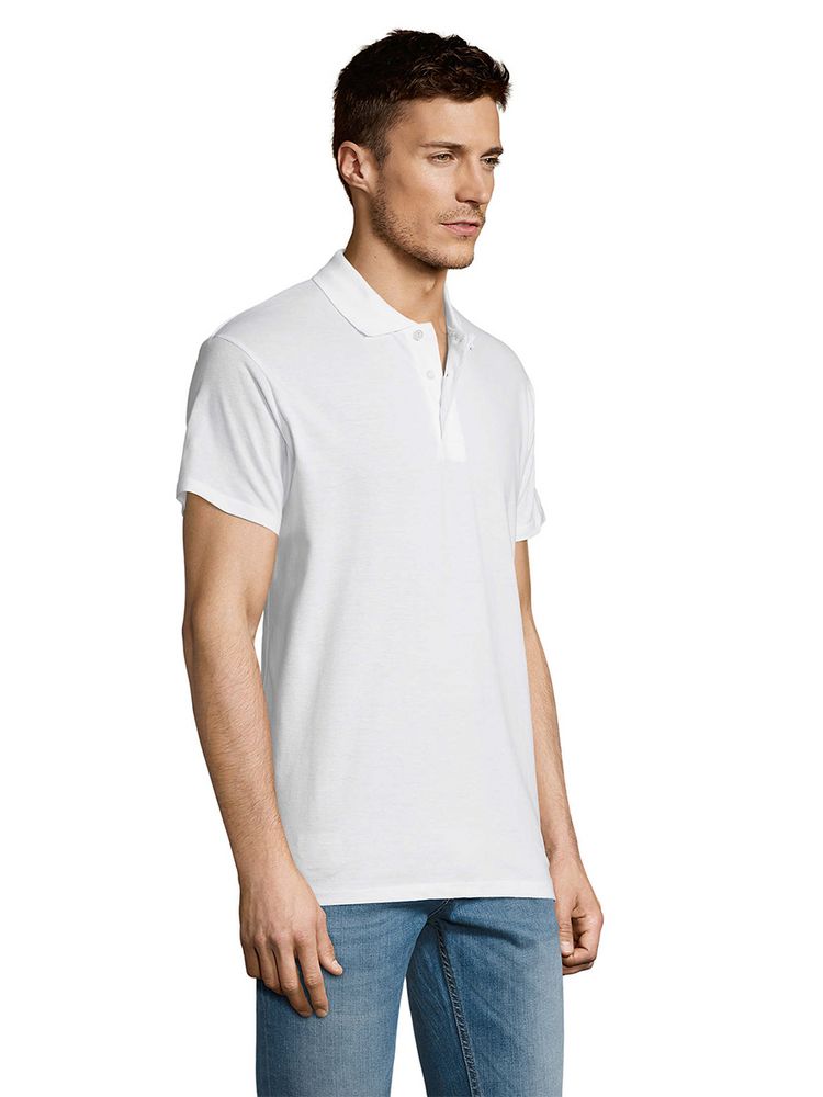 Рубашка поло мужская Summer 170 белая, размер XS заказать в Москве