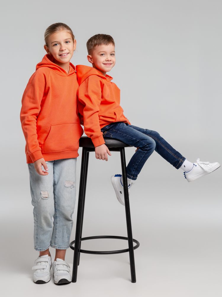 Толстовка детская Stellar Kids, оранжевая, на рост 96-104 см (4 года) на заказ с логотипом компании