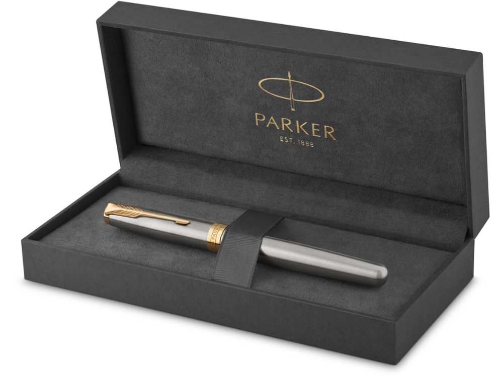 Ручка роллер Parker «Sonnet Core Stainless Steel GT» на заказ с логотипом компании