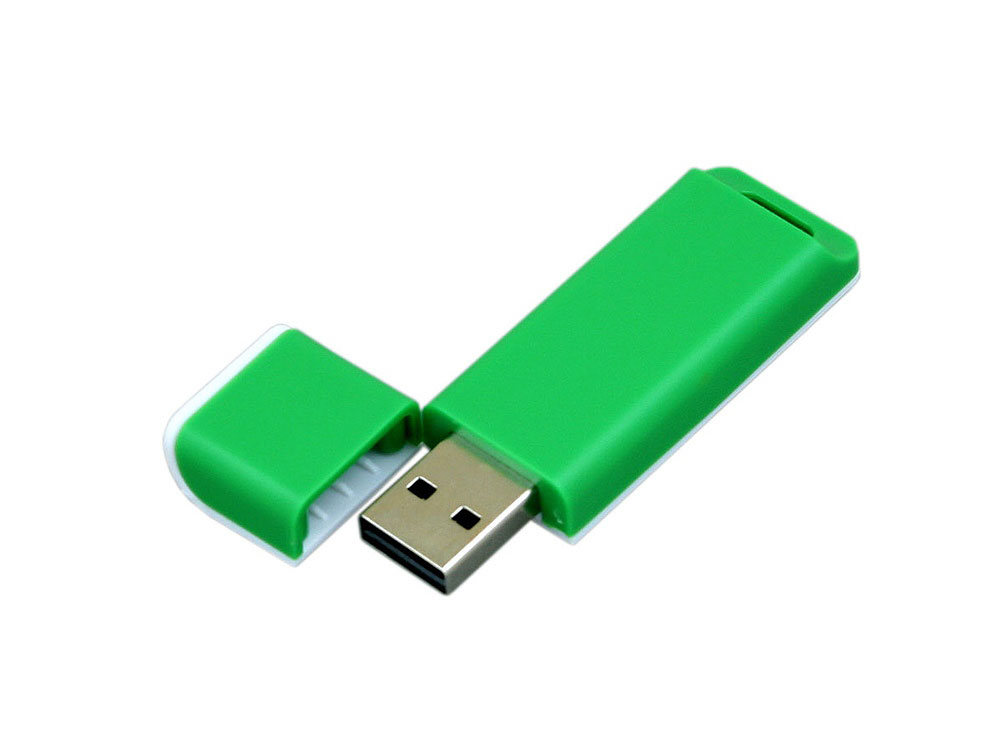 USB 2.0- флешка на 8 Гб с оригинальным двухцветным корпусом на заказ с логотипом компании