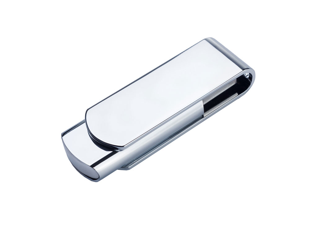 USB 2.0- флешка на 4 Гб глянцевая поворотная заказать под нанесение логотипа
