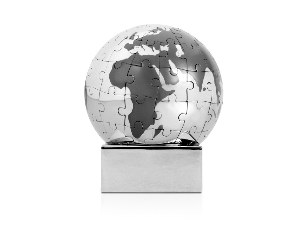 Головоломка «Земной шар» на заказ с логотипом компании