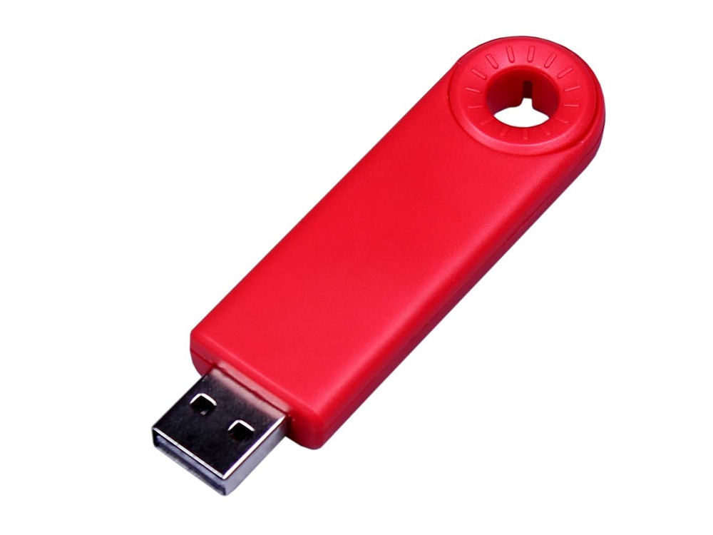 USB 2.0- флешка промо на 4 Гб прямоугольной формы, выдвижной механизм оптом под нанесение