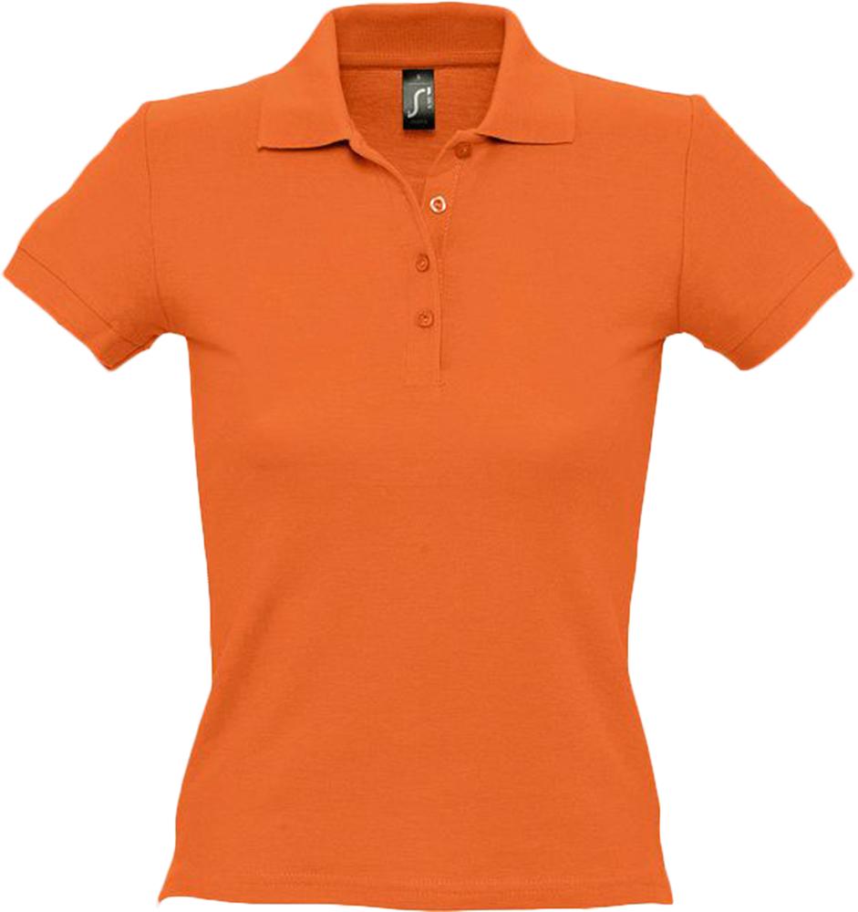 Рубашка поло женская People 210 оранжевая, размер S заказать в Москве