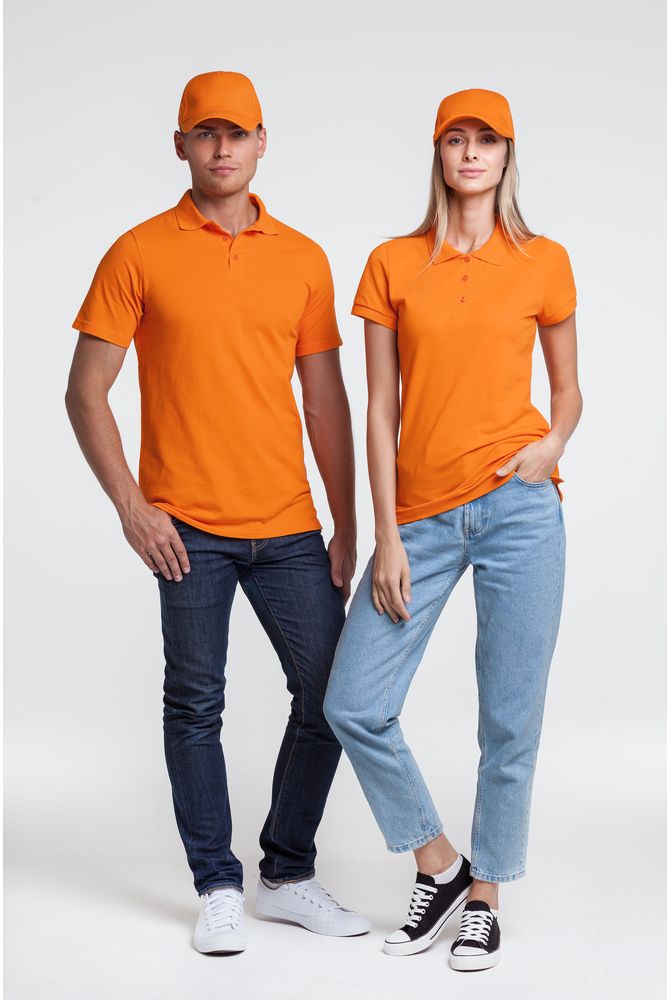 Рубашка поло мужская Virma light, оранжевая, размер S заказать под нанесение логотипа