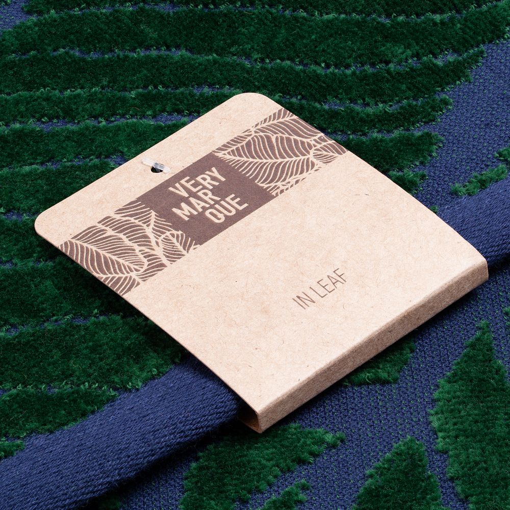 Полотенце In Leaf, малое, синее с зеленым заказать под нанесение логотипа