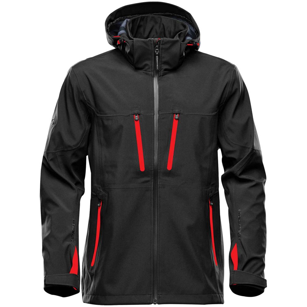 Куртка софтшелл мужская Patrol черная с красным, размер S заказать в Москве