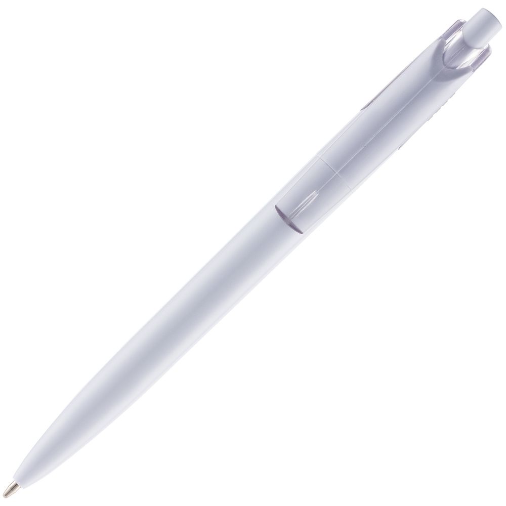 Ручка шариковая Bento, белая с нанесением логотипа в Москве