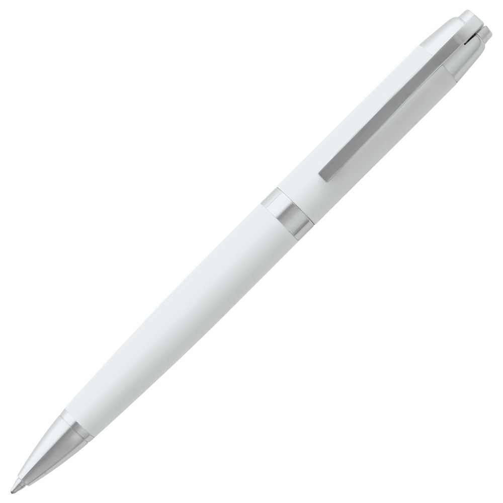 Ручка шариковая Razzo Chrome, белая заказать под нанесение логотипа