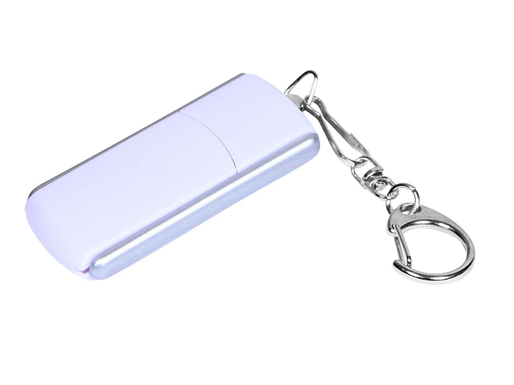 USB 2.0- флешка промо на 32 Гб с прямоугольной формы с выдвижным механизмом оптом под нанесение