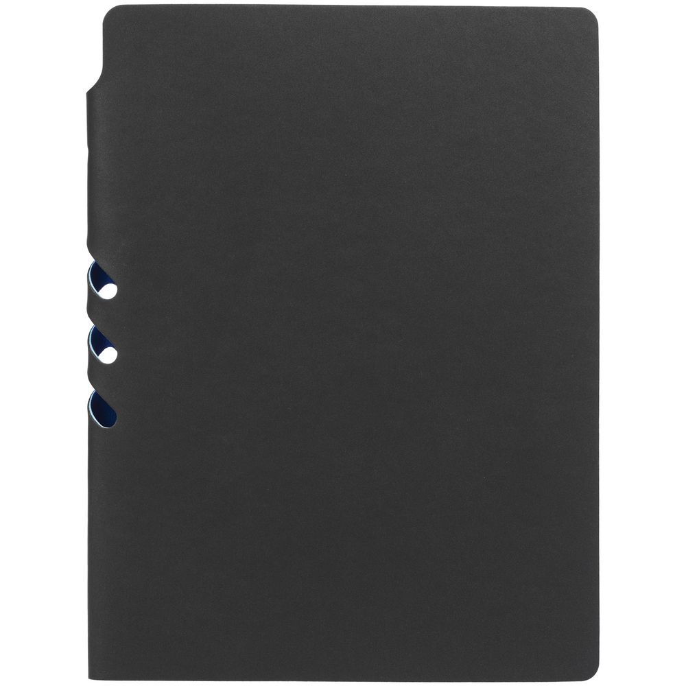 Ежедневник Flexpen Black, недатированный, черный с синим с нанесением логотипа в Москве