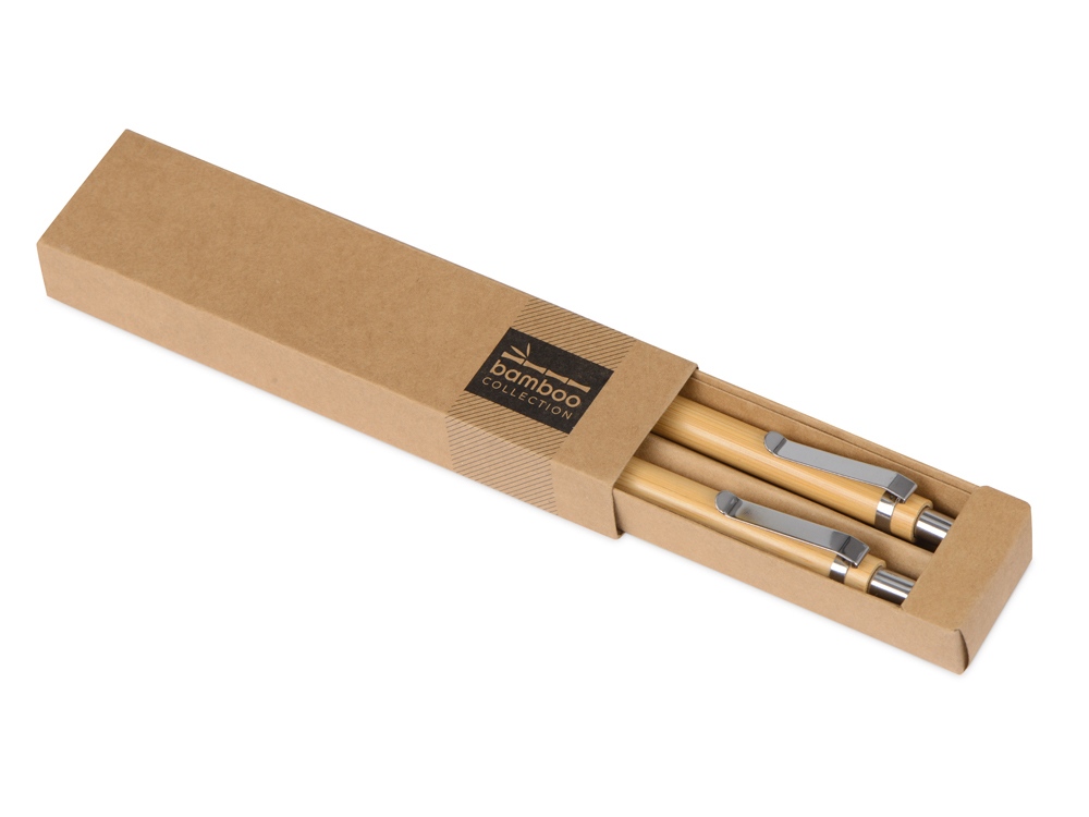 Набор «Bamboo»: шариковая ручка и механический карандаш оптом под нанесение